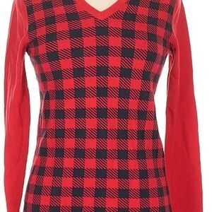 75-Tommy Hilfiger Red and Black Sweater